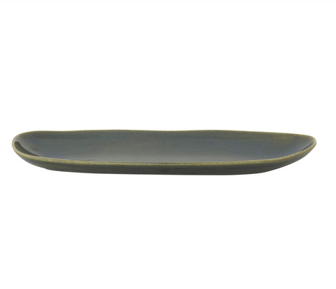 Green Stoneware Tray