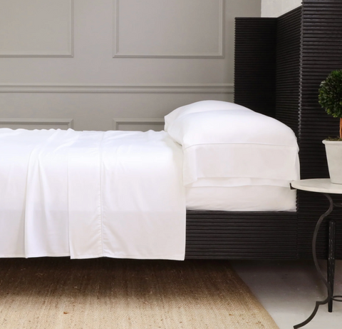 King Bamboo Sateen Sheet Set - White