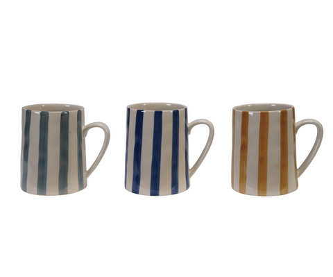 Striped Stoneware Mug