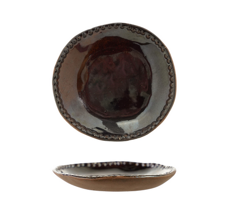 Brown Stoneware Dish
