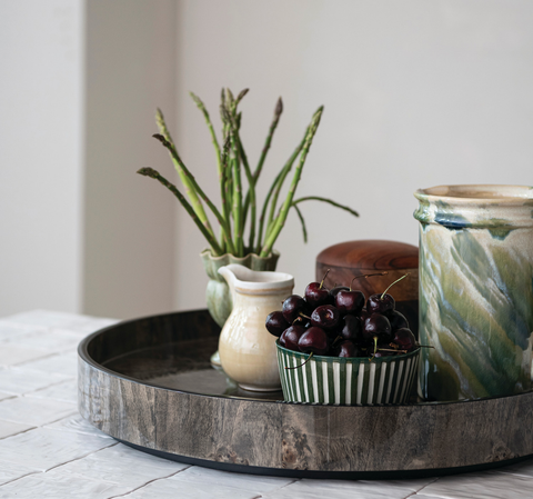 Burl Wood Lazy Susan