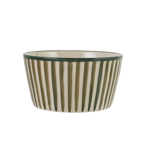 Green Striped Bowl