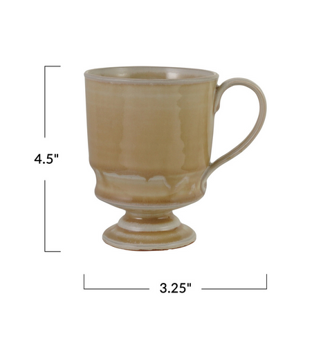 Stoneware Footed Mug