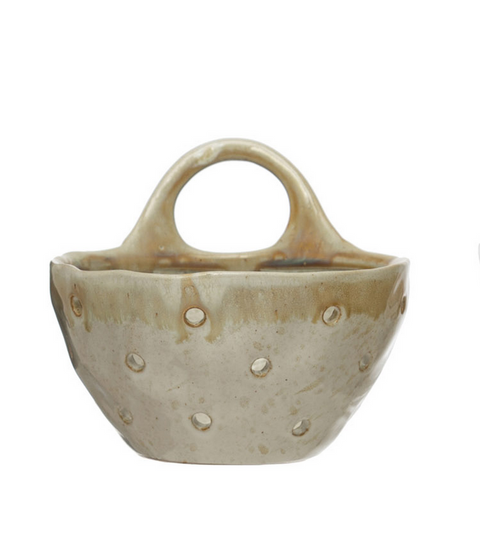 Stoneware Colander with Handle