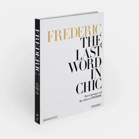 Book titled 'Frederic: The Last Word in Chic' on a white background