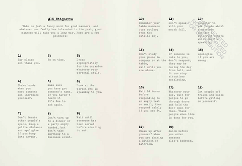 50 Things I Wish I'd Told You
