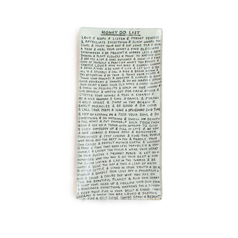 Honey Do List Small Rectangle Plate