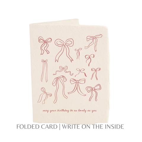 Lovely Birthday Bows Greeting Card