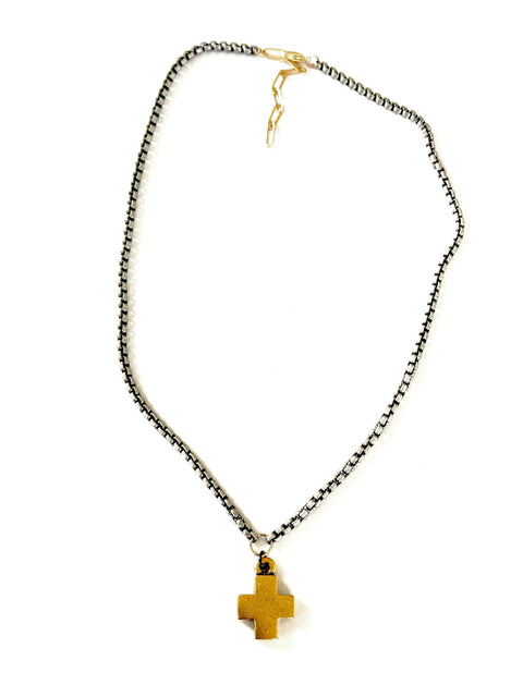 Block Cross Necklace