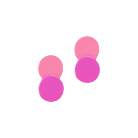 Mini Hibiscus Double Circle Studs