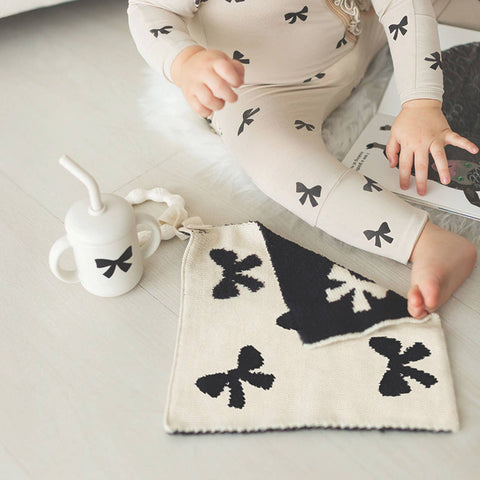 Plush Pacifier Blankie - Bow