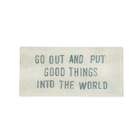 Good Things Small Rectangle Decoupage Plate