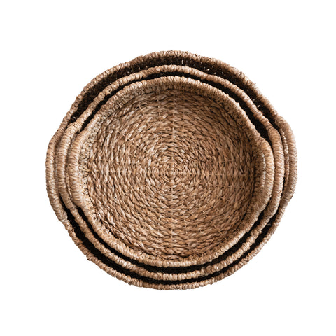 Decorative Braided Bankuan & Rattan Tray