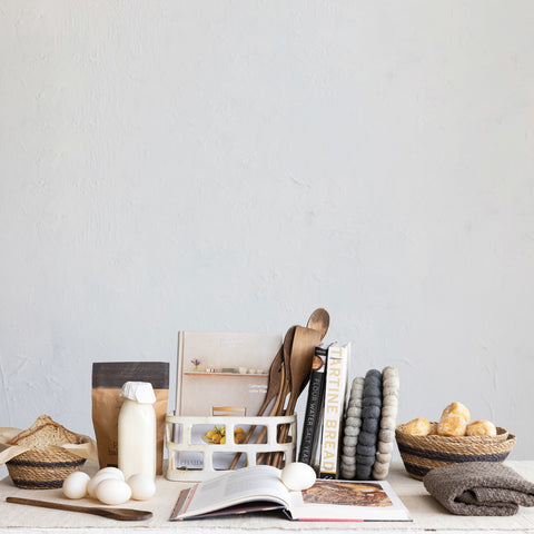 Cream Stoneware Basket