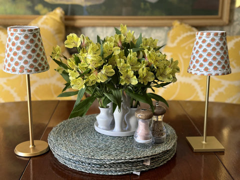 Small Orange Fabric Shade Cover