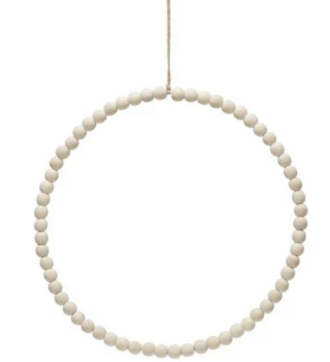 Round Hanging Wood Beads