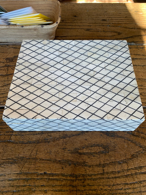 Navy Patterned Bone Box