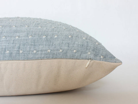 Blue Dot Pillow - 22x22