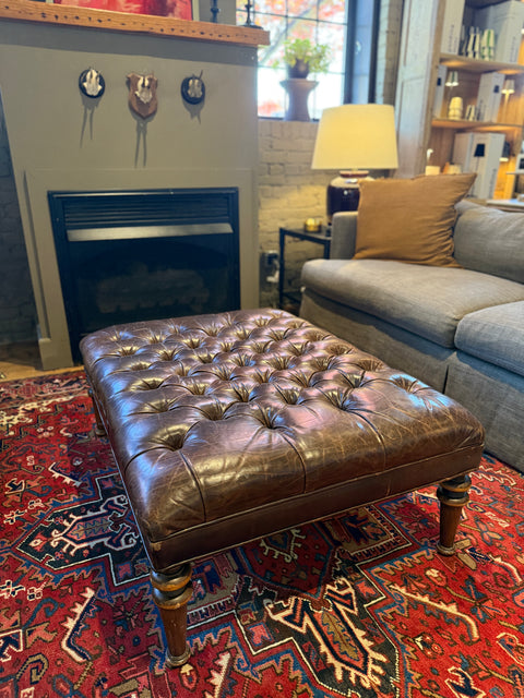 Leather Ottoman