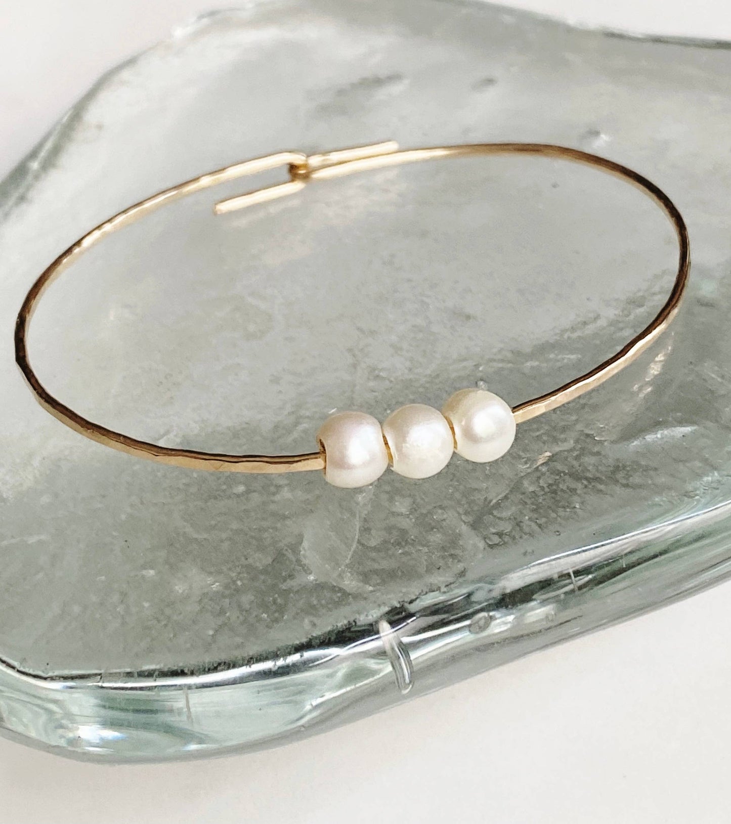 Modern sliding pearl cuff