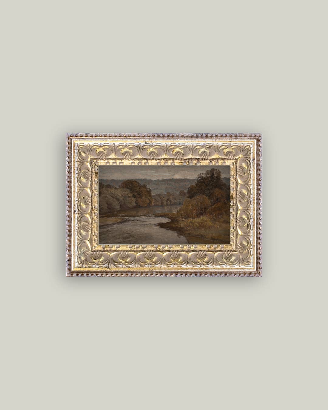 Autumn River Framed Antique Art