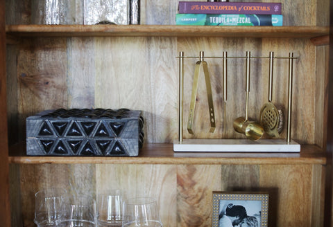 Carved Angled Black Box