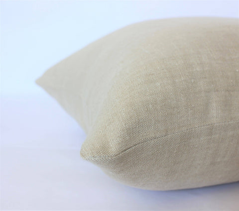 Oatmeal Linen Throw Pillow - 22x22