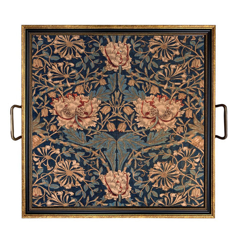 William Morris Honeysuckle Decorative Tray with Brass Handle