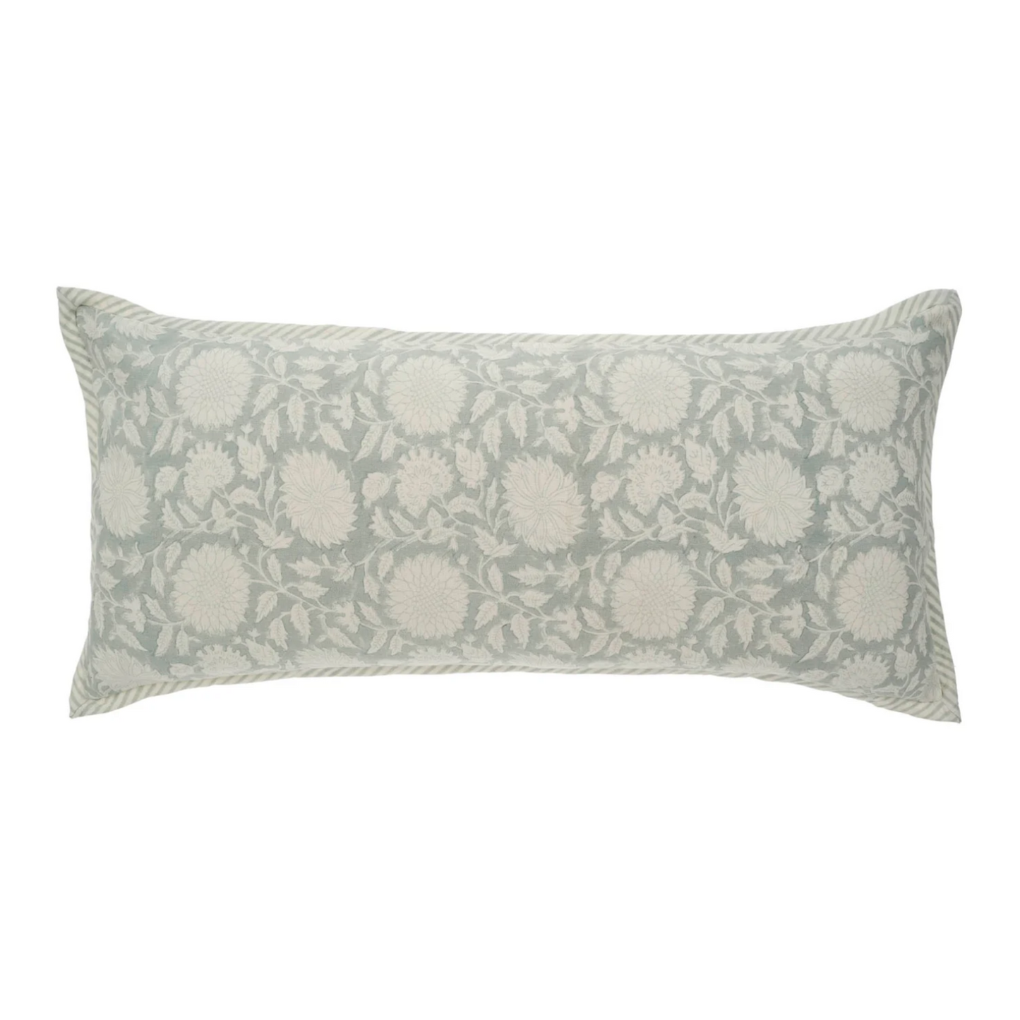 Maeve Block Print Pillow - Mist