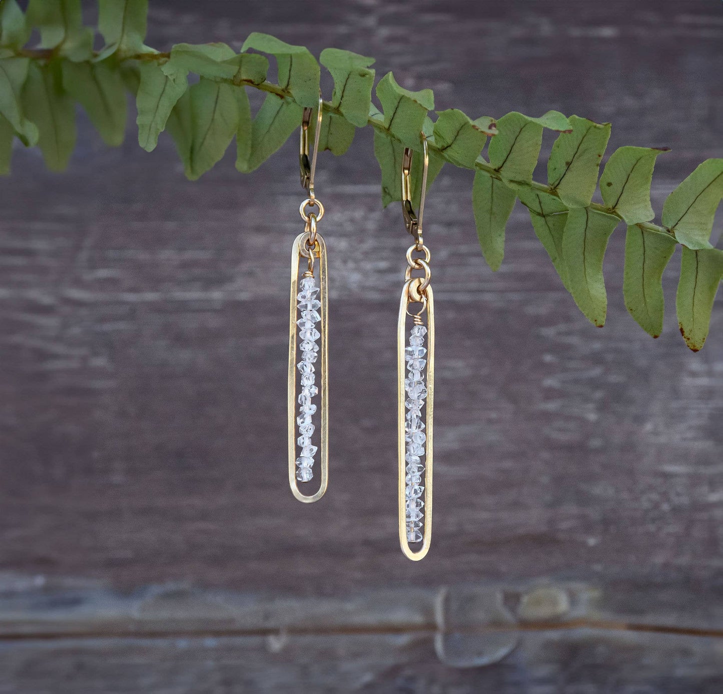 Lyric | Gold Filled Handmade Earrings | Herkimer Diamonds