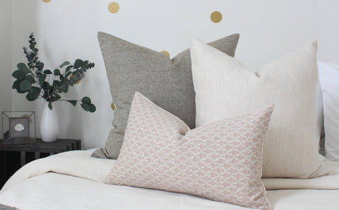 Oatmeal Linen Throw Pillow - 22x22