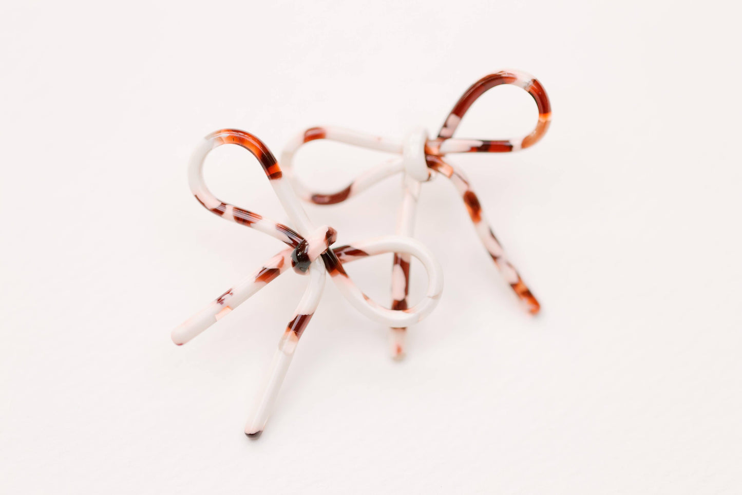 Cocoa Bow Statement Stud Earrings