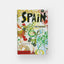 Cookbook titled 'Spain: The Cookbook' with colorful illustrations on a white background