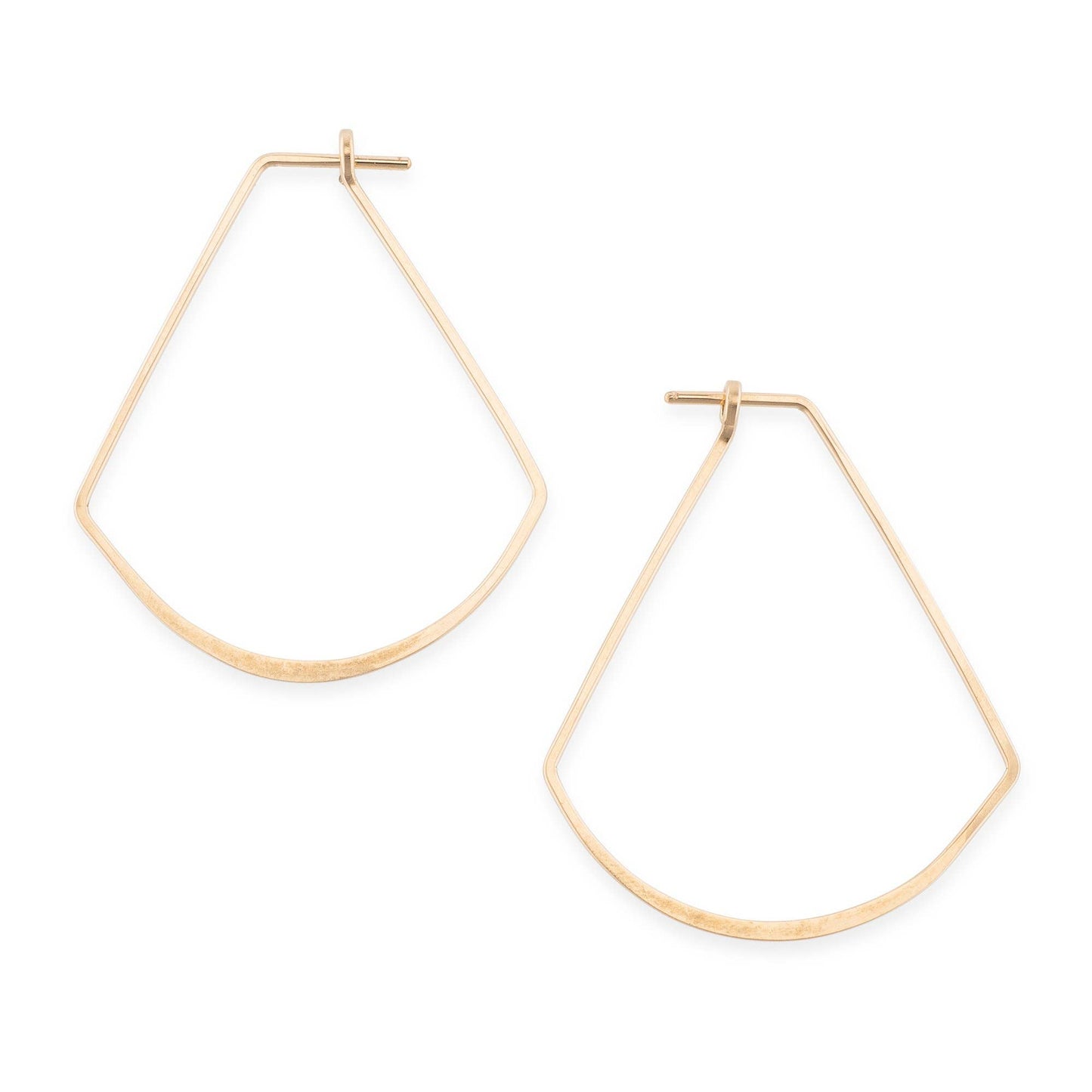 Minimal Hoop Earrings: Fan | sterling silver or gold filled