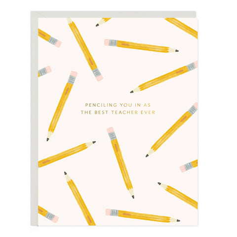 Pencil Teacher Card