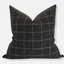 Black Windowpane Pillow - 22x22