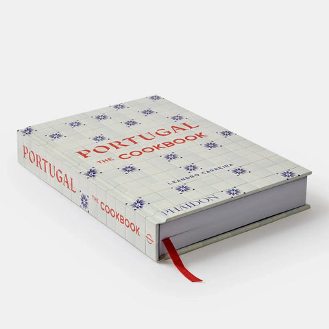 Cookbook titled 'Portugal: The Cookbook' on a white background