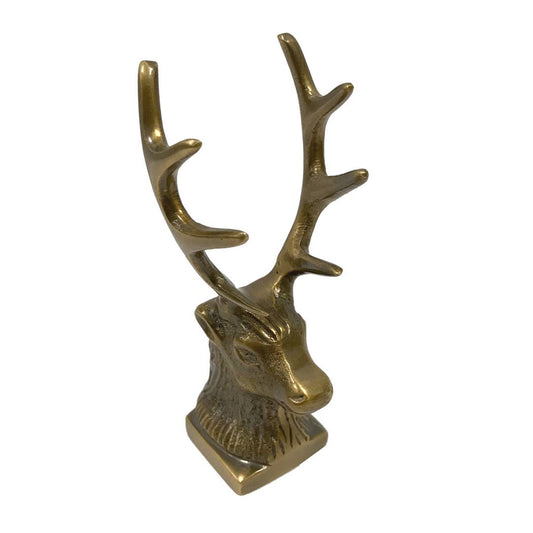 Antiqued Brass Stag