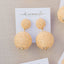 Natural Lido Pom Pom Statement Earrings