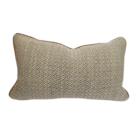 Knotted Wool Cream Pillow 12x20