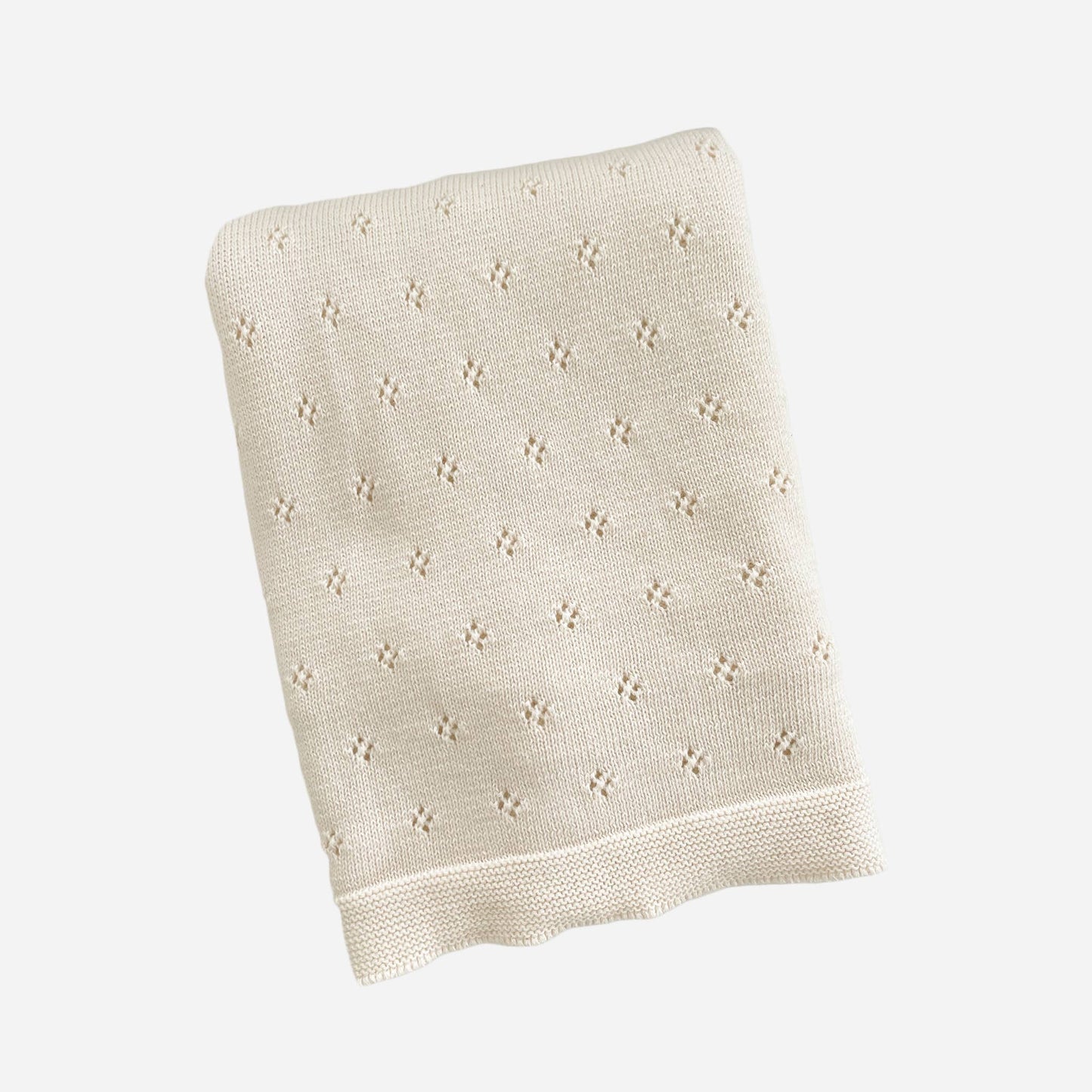 Heirloom Pique Blanket, Cream