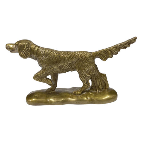 Solid Brass Pointer Dog