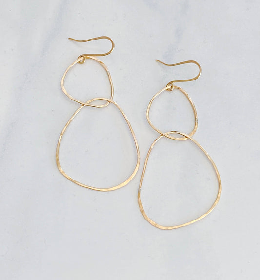 River Rock earrings-14kt gold filled