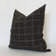 Black Windowpane Pillow - 22x22