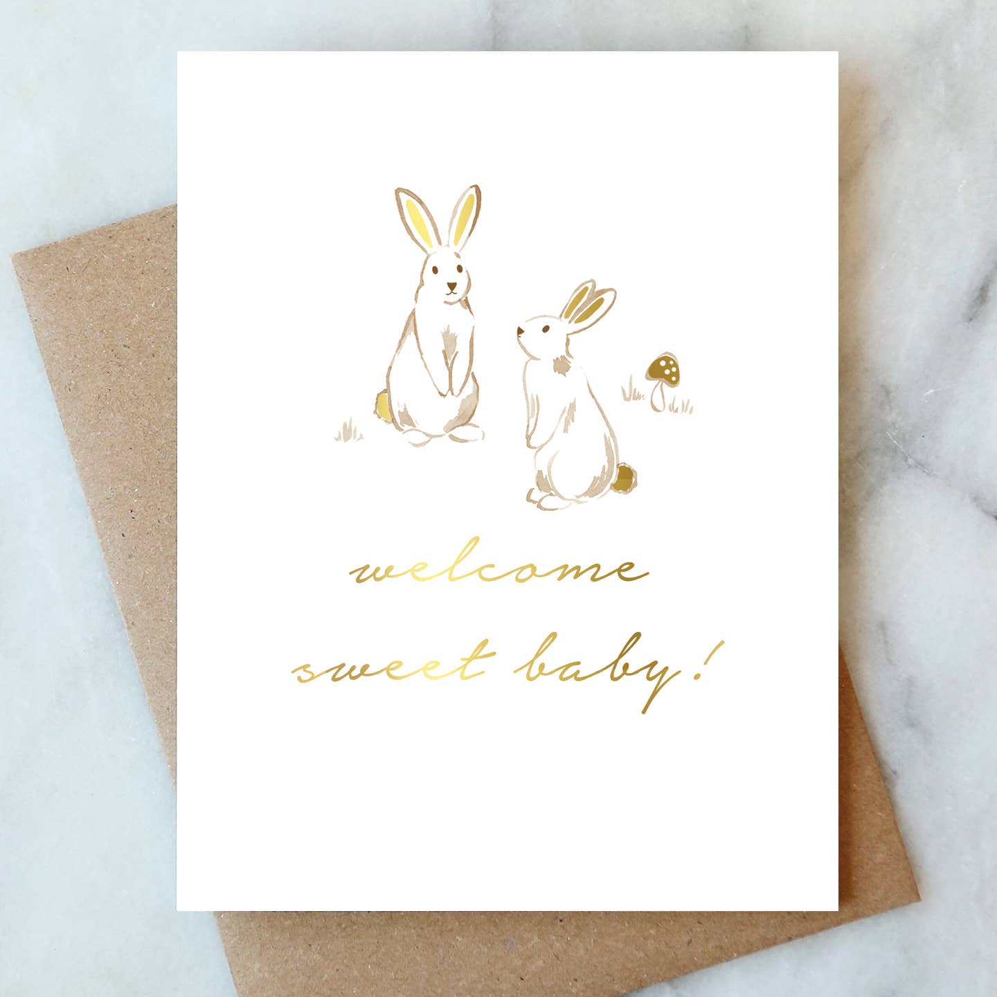 Bunnies Baby Greeting Card | New Mom Baby Card