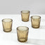 Light Amber Fluted Glass Votive Holder