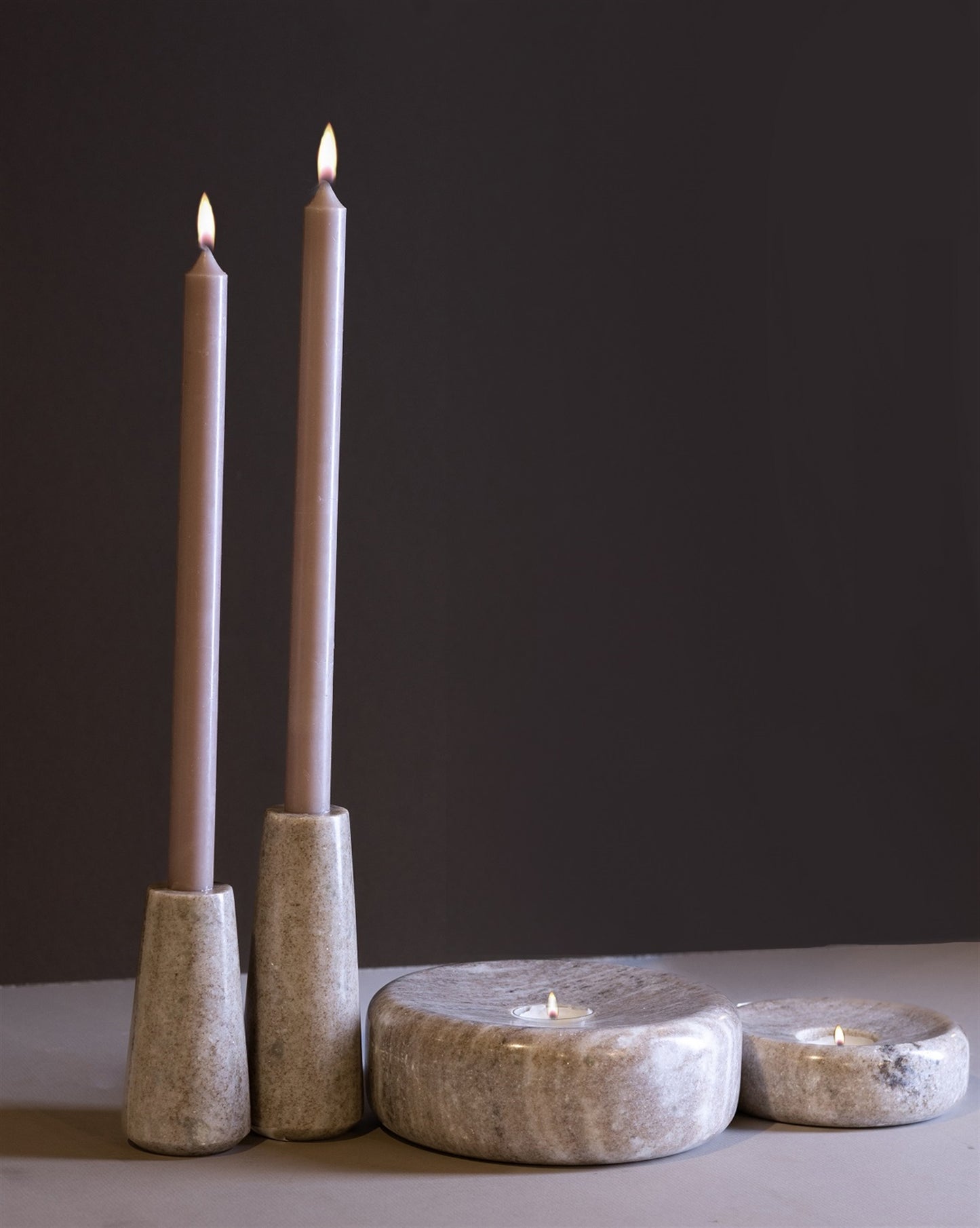 Marble Taper Candle Holder