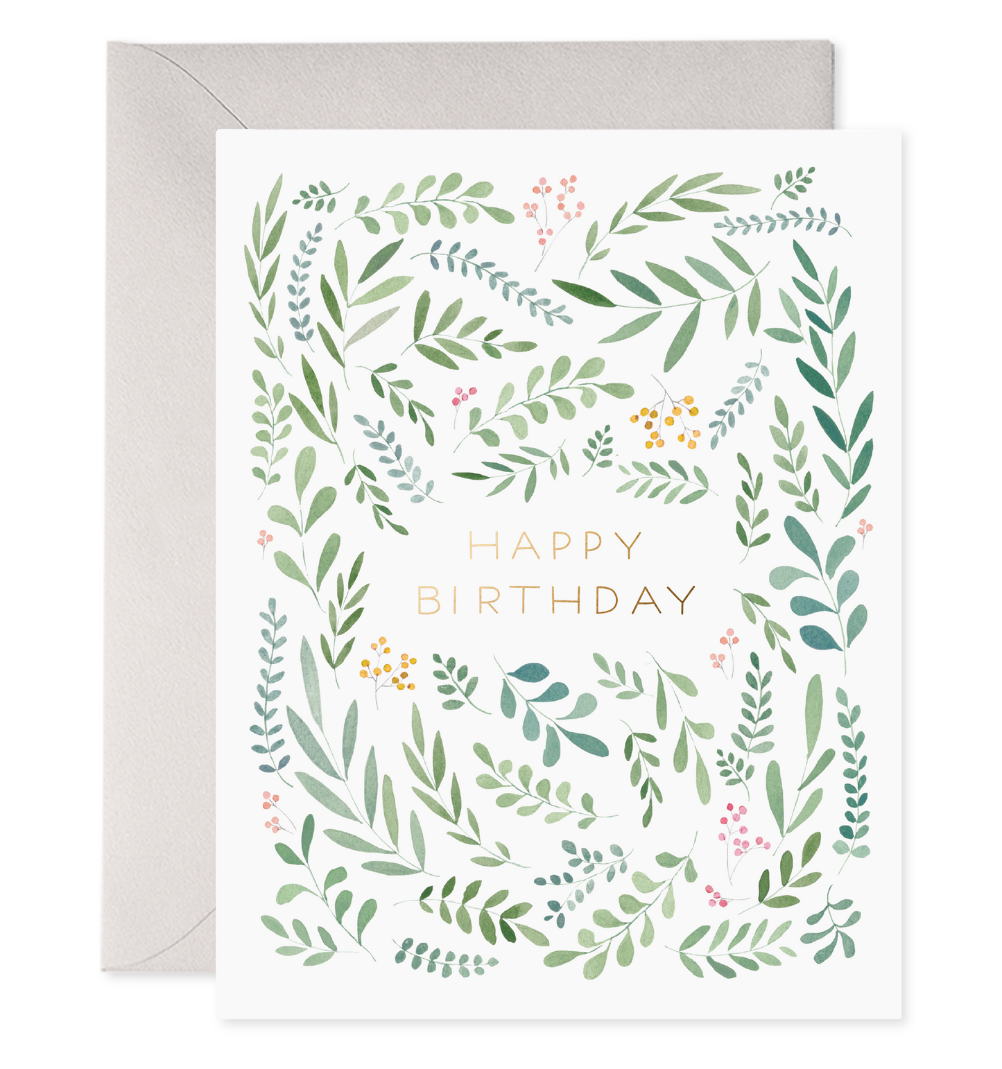 Pretty Leaves | Floral Birthday Greeting Card