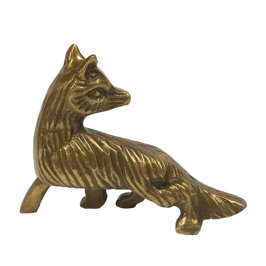 Antiqued Brass Fox