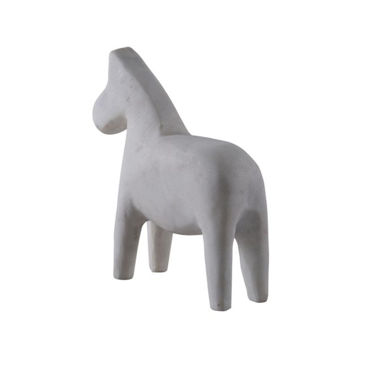 White Marble Littlehorse Bookend